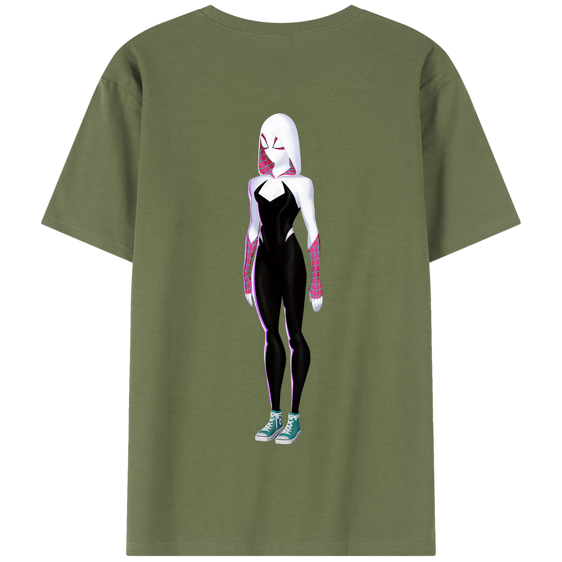 （画像用） Spider Man スパイダーマン 綿100％半袖Tシャツ（背面プリント）
